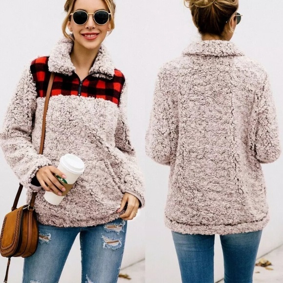 Teddy fleece Pullover jacket - Picture 2 of 4
